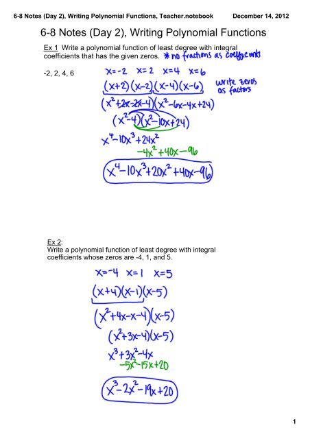 essay for polynomial function
