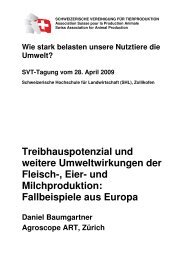 Treibhauspotenzial und weitere Umweltwirkungen der Fleisch ... - SVT