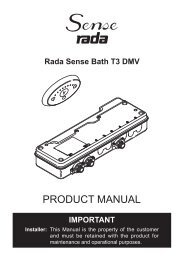 PRODUCT MANUAL - Rada