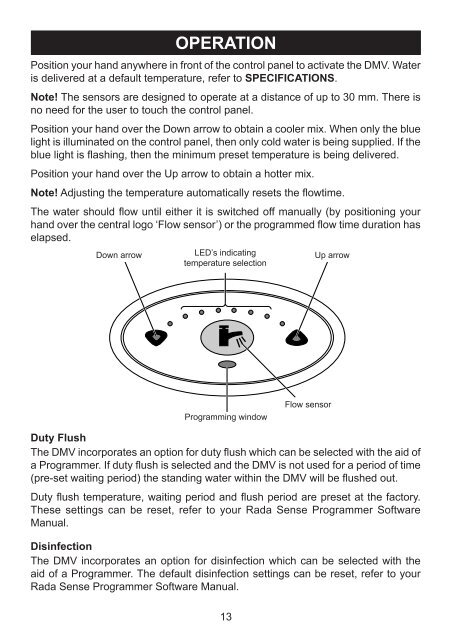 PRODUCT MANUAL - Rada