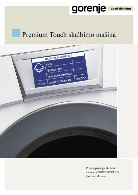 Premium Touch skalbimo maÅ¡ina - Gorenje