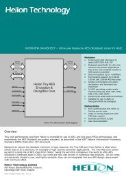 AES ASIC core datasheet - Helion Technology Ltd