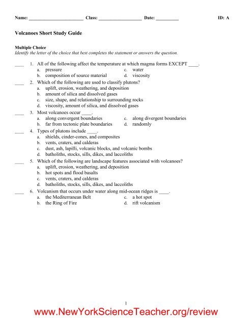 pdf - Earth Science Regents Review