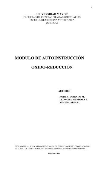 Reacciones Ã³xido reducciÃ³n - radiodent