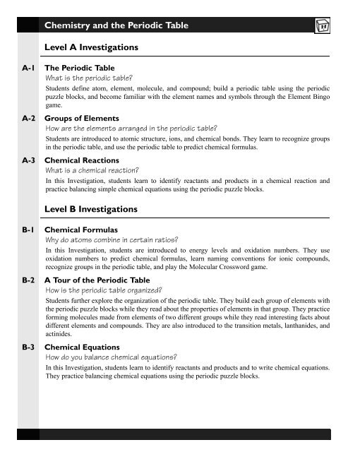 Sample Investigation - CPO Science