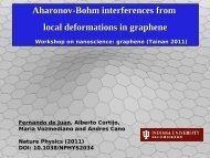 Aharonov-Bohm interferences from local deformations in graphene