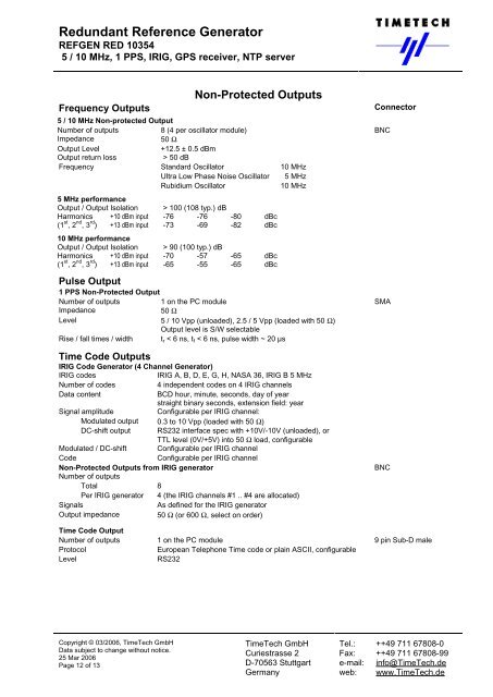 Redundant Reference Generator with Signal ... - TimeTech GmbH