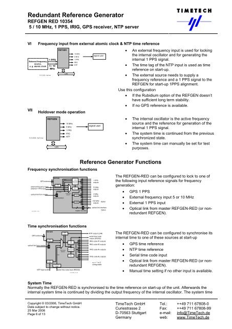 Redundant Reference Generator with Signal ... - TimeTech GmbH