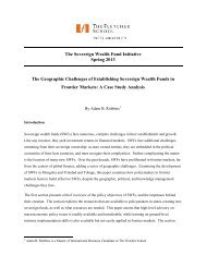 A Case Study Analysis - Fletcher School of Law and Diplomacy