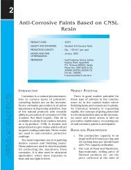 Anti-corrosive Paints Based on CNSL Resin - Dc Msme