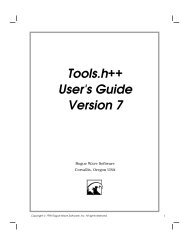 Tools.h++ User's Guide, Ver. 7