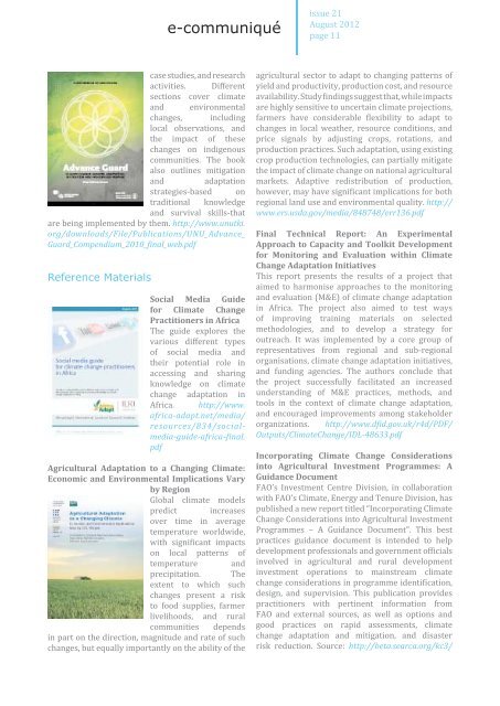 Download newsletter - Regional Climate Change Adaptation ...