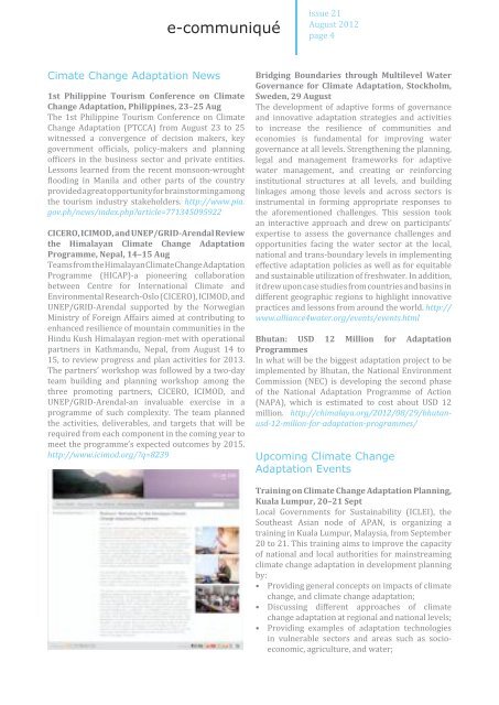 Download newsletter - Regional Climate Change Adaptation ...