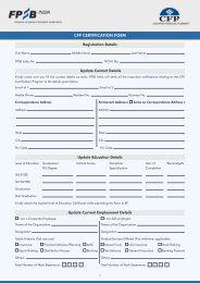 CFP CERTIFICATION FORM - FPSB India