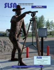 2005 Fall.indd - Saskatchewan Land Surveyors Association
