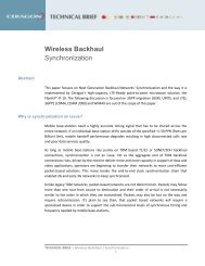 Wireless Backhaul Synchronization - Ceragon Networks Ltd.