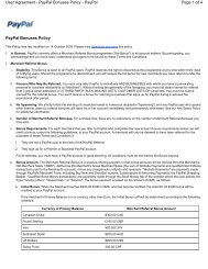 Page 1 of 4 User Agreement - PayPal Bonuses Policy - PayPal