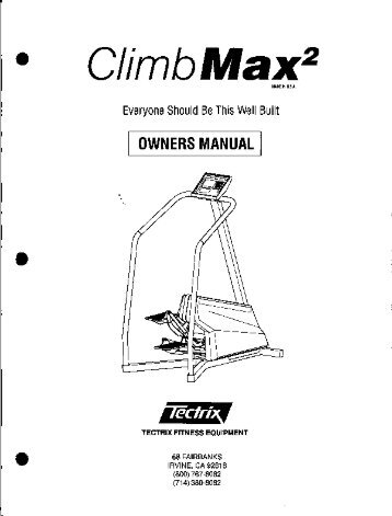 Tectrix ClimbMax 2 Stair Climber - All Pro Exercise
