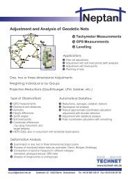 Adjustment and Analysis of Geodetic Nets Neptan