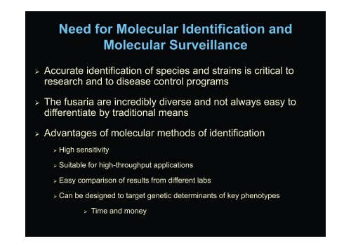 Molecular Identification and Molecular Surveillance