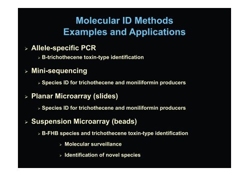 Molecular Identification and Molecular Surveillance