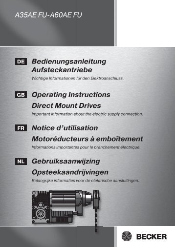 A35AE FU-A60AE FU Bedienungsanleitung Aufsteckantriebe ...