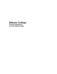 Fiscal Year 2005 (pdf) - Babson College