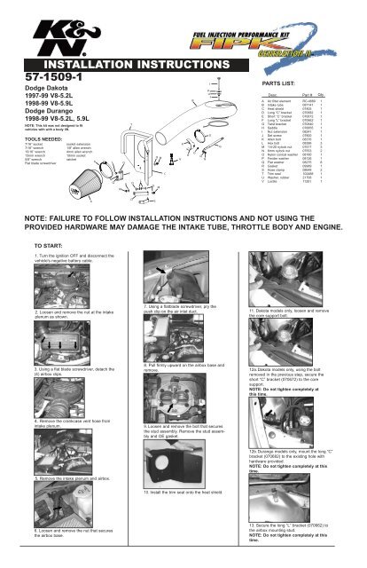 Install Instructions - 4 Wheel Online
