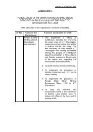 (1)(b)(i) OF THE RIGHT TO INFORMATION ACT, 2005 ... - Chandigarh