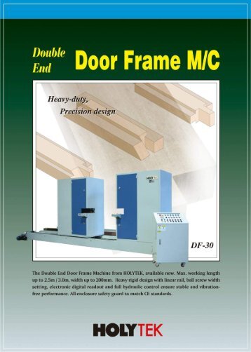 double end door frame machine (df-30) - Woodtech