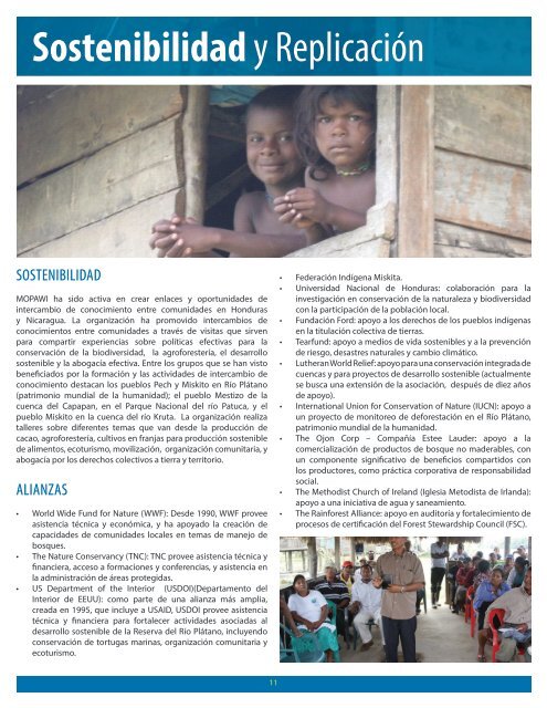 agencia para el desarrollo de la moskitia (mopawi) - Equator Initiative