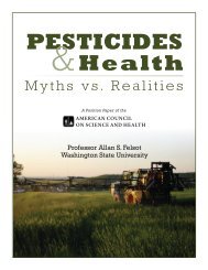 Pesticides and Health: Myth vs. Realities, a position paper of the ...