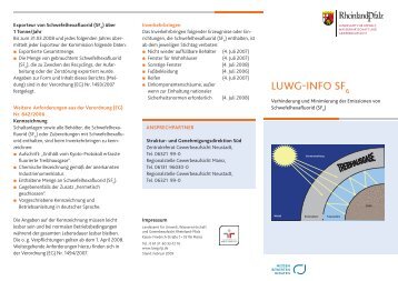 Informationen zu Emmissionen von Schwefelhexafluorid (SF6)