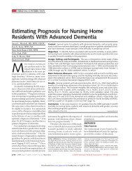 Estimating Prognosis for Nursing Home Residents With Advanced ...