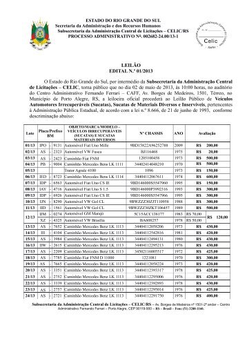 Edital - Central de LicitaÃ§Ãµes