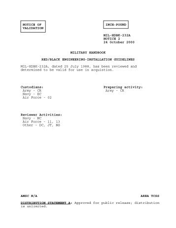 MIL-HDBK-232A Red/Black Engineering-Installation Guidelines ...