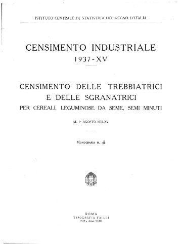 CENSIMENTO INDUSTRIALE - Istat