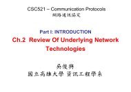 Ch. 2 Review Of Underlying Network Technologies - Ã¥ÂœÂ‹Ã§Â«Â‹Ã©Â«Â˜Ã©Â›Â„Ã¥Â¤Â§Ã¥Â­Â¸ ...