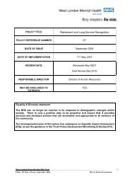 Retirement and Long Service Recognition 1 - West London Mental ...