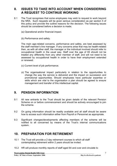 Retirement and Long Service Recognition 1 - West London Mental ...