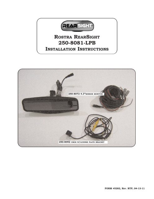 rostra rearsight 250-8081-lpb installation instructions
