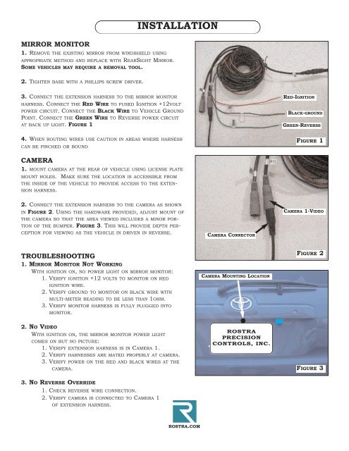 rostra rearsight 250-8081-lpb installation instructions