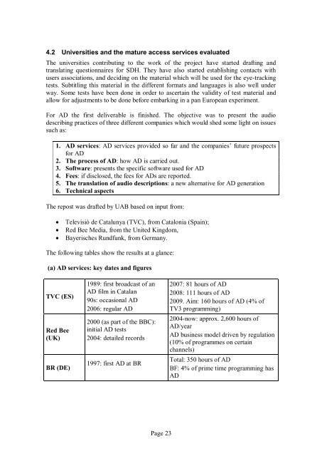 D2.3 Interim Report on Pilot Services - the School of Engineering ...