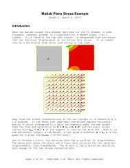 Matlab Plane Stress Example - clear