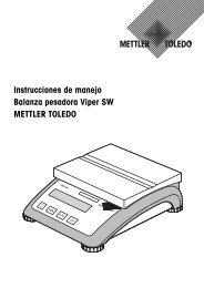 Instrucciones de manejo - METTLER TOLEDO