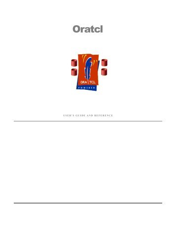 User's Guide - Oratcl Pages - SourceForge