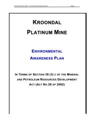 Kroondal Environmental Awareness Plantx - SRK Consulting