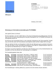 Einladung zur Informationsveranstaltung der PV-PROMEA