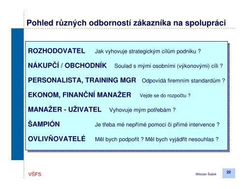 ŘÍZENÍ VZTAHU SE ZÁKAZNÍKY 2 Analýza prostředí ... - IS VŠFS