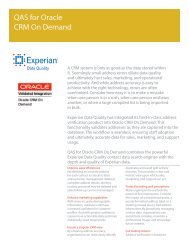 QAS for Oracle CRM On Demand - QAS.com